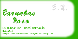 barnabas moso business card